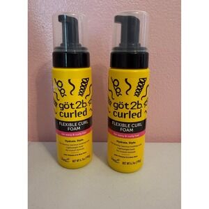 Got2b Curled Flexible Curl Foam for Wavy and Curly Hair 6.7oz Lot of 2 New